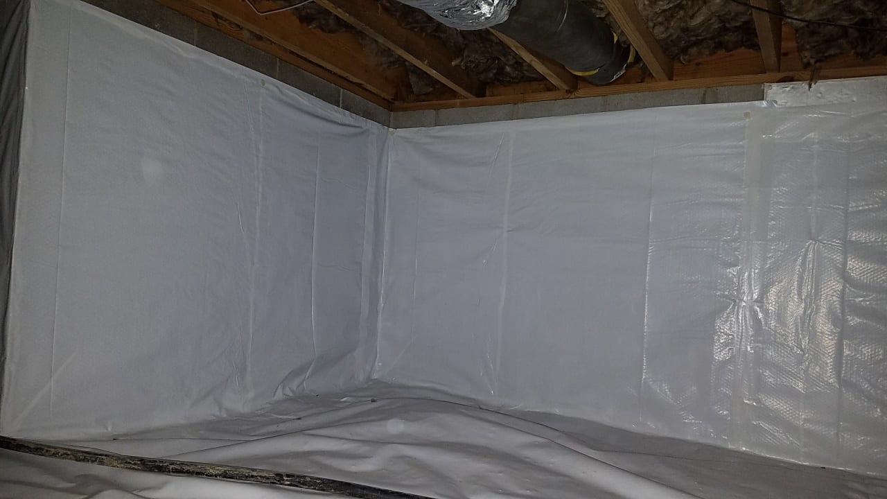 closeup shot of a room covered with white paper